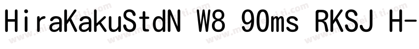 HiraKakuStdN W8 90ms RKSJ H字体转换